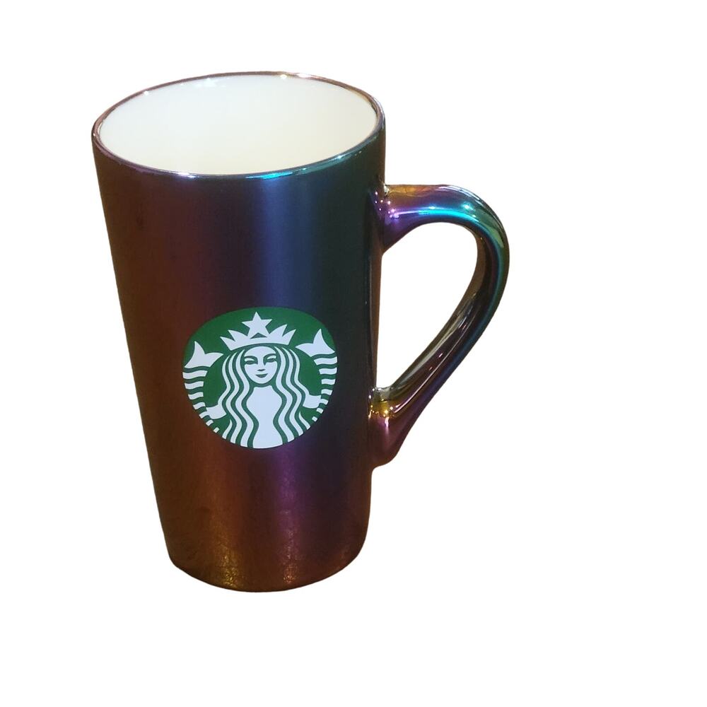 Starbucks Coffee Mug 16oz Rainbow Iridescent 2022 Holiday Tea cup